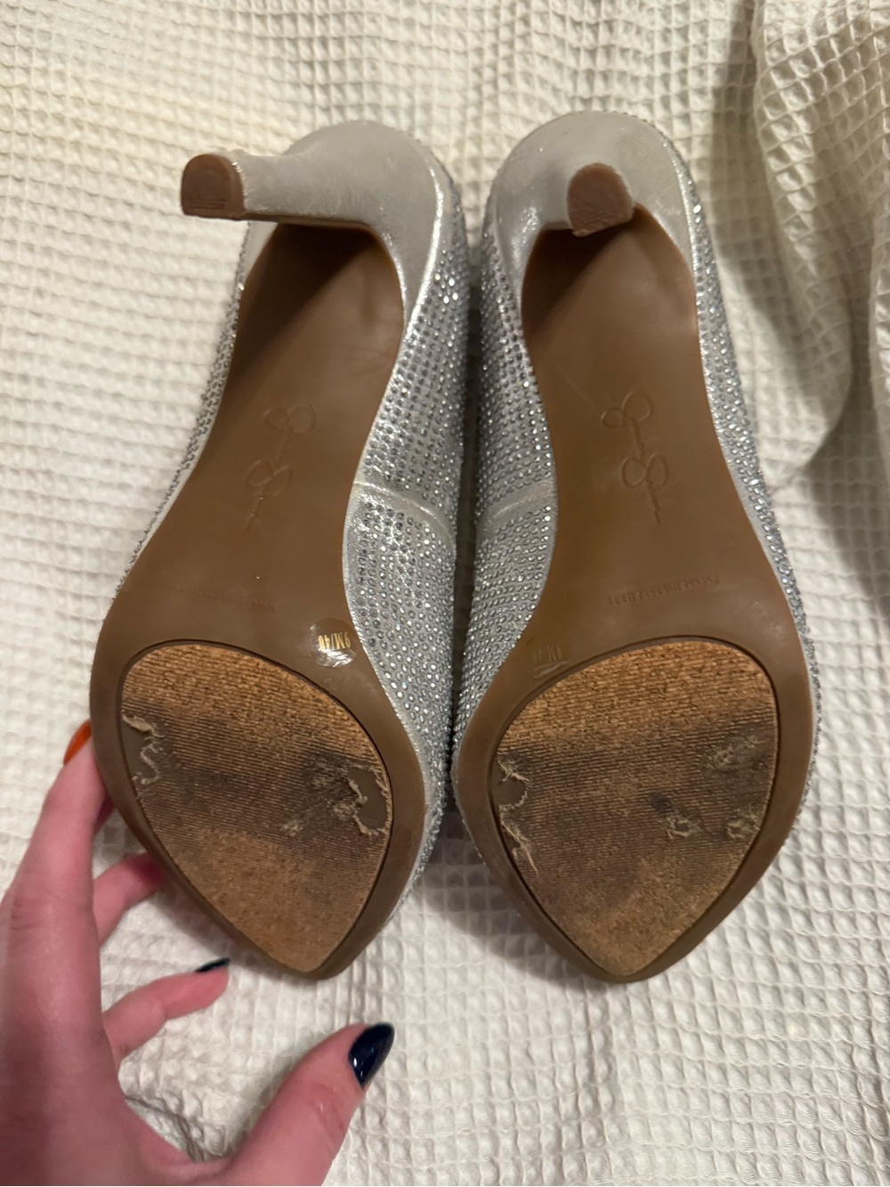 Jessica Simpson Rhinestone Heels - Picture 4 of 4